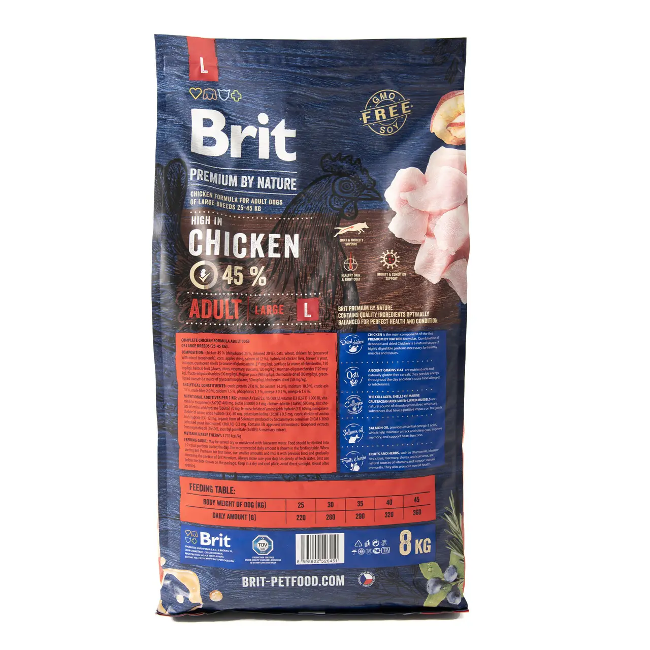 Brit Premium Adult L 8кг-корм для собак великих порід4