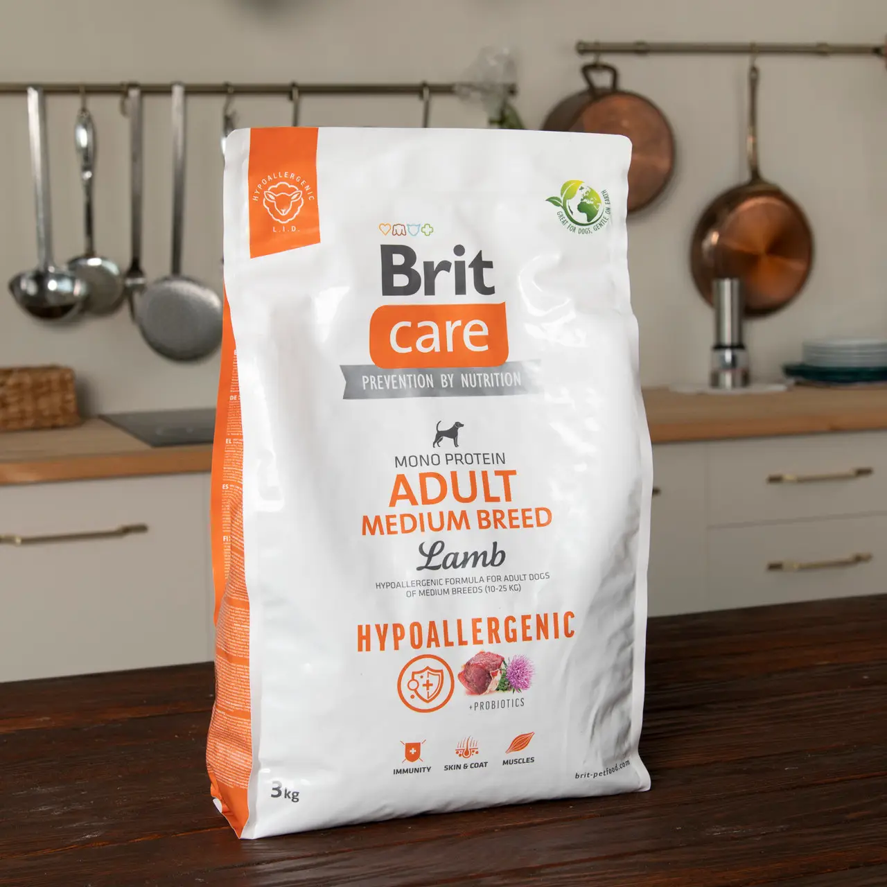 Brit Care Dog Hypoallergenic Adult Medium 3 кг для собак середніх порід ( ягня)2