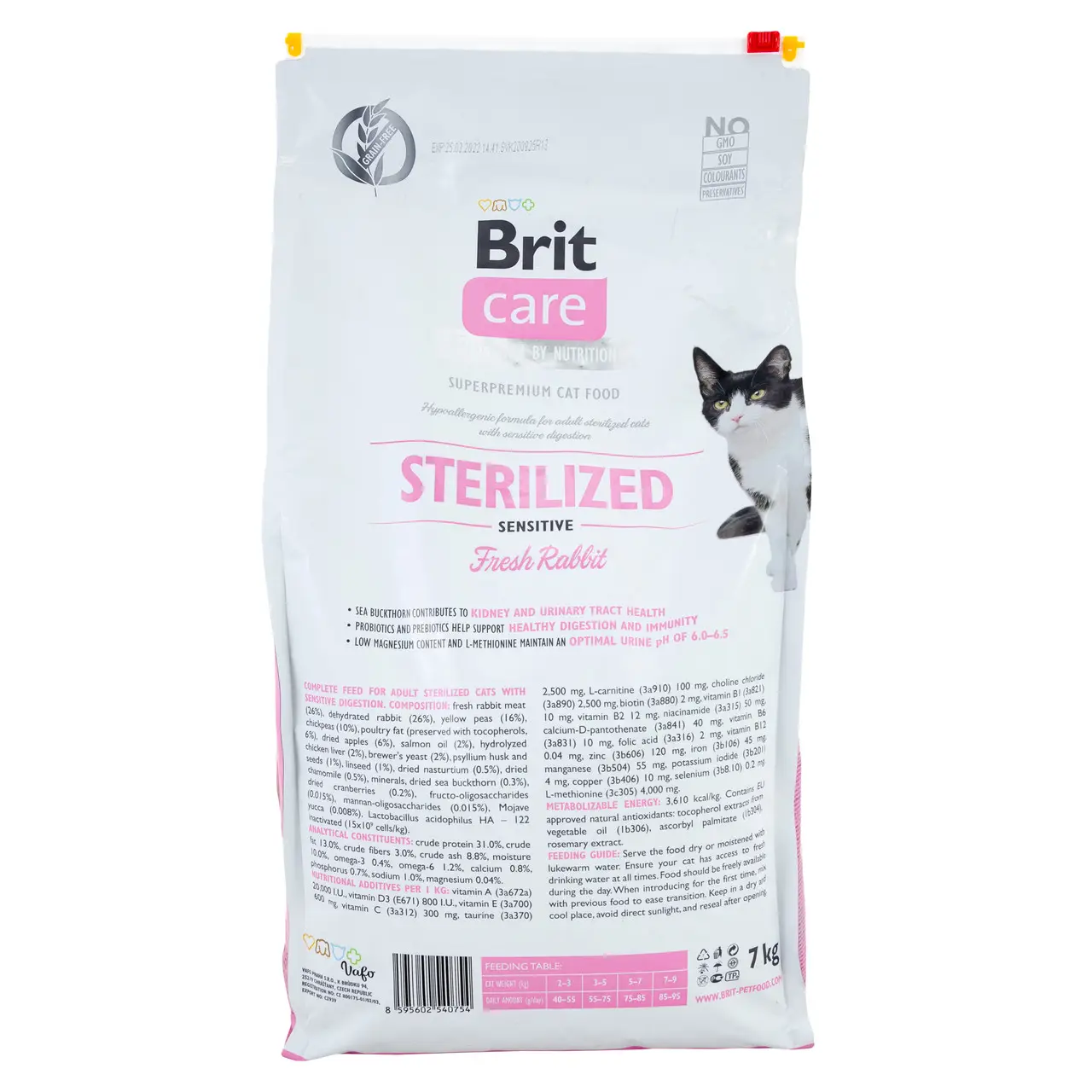Brit Care Cat GF Sterilized Sensitive, 7 кг (чутливості травлення для стерелізованних)2