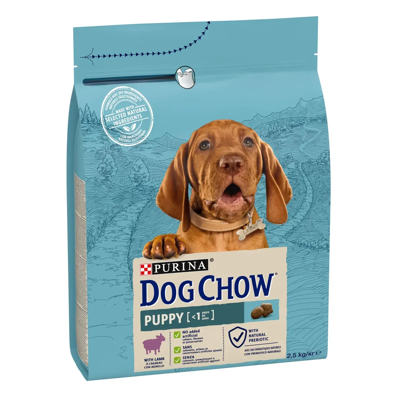 Dog Chow Puppy Lamb 2,5 кг-корм для цуценят і собак дрібних порід з ягням1