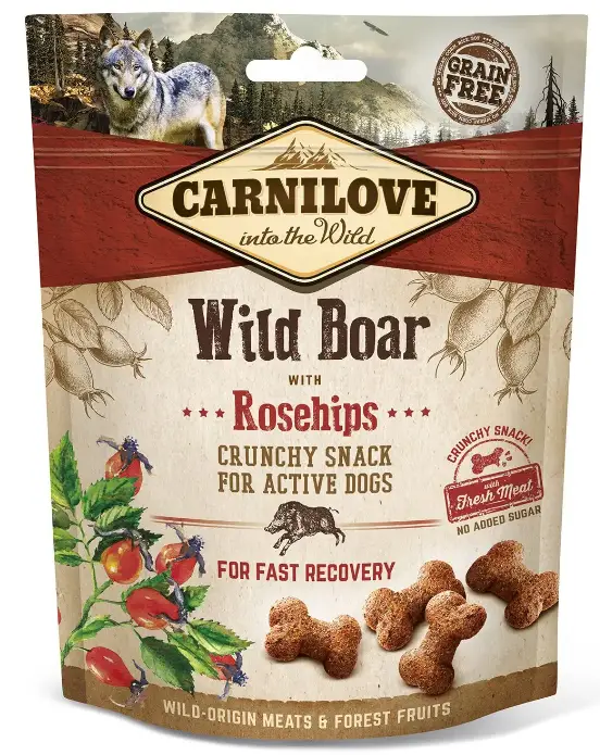Carnilove Wild Boar with Rosehips 200 г (для швидкого відновлення) хрусткі ласощі для собак1
