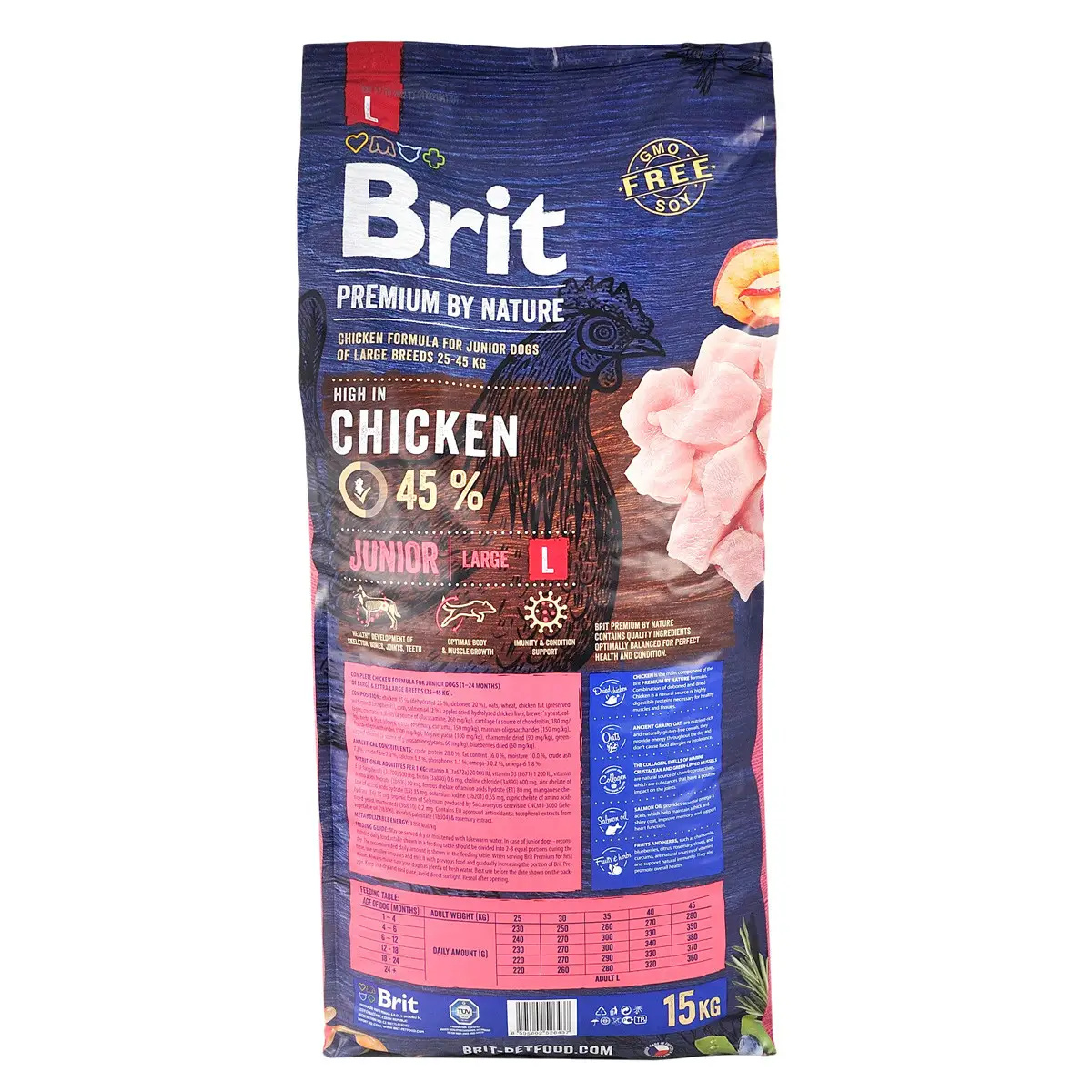 Brit Premium Junior L 15кг -корм для цуценят великих порід2
