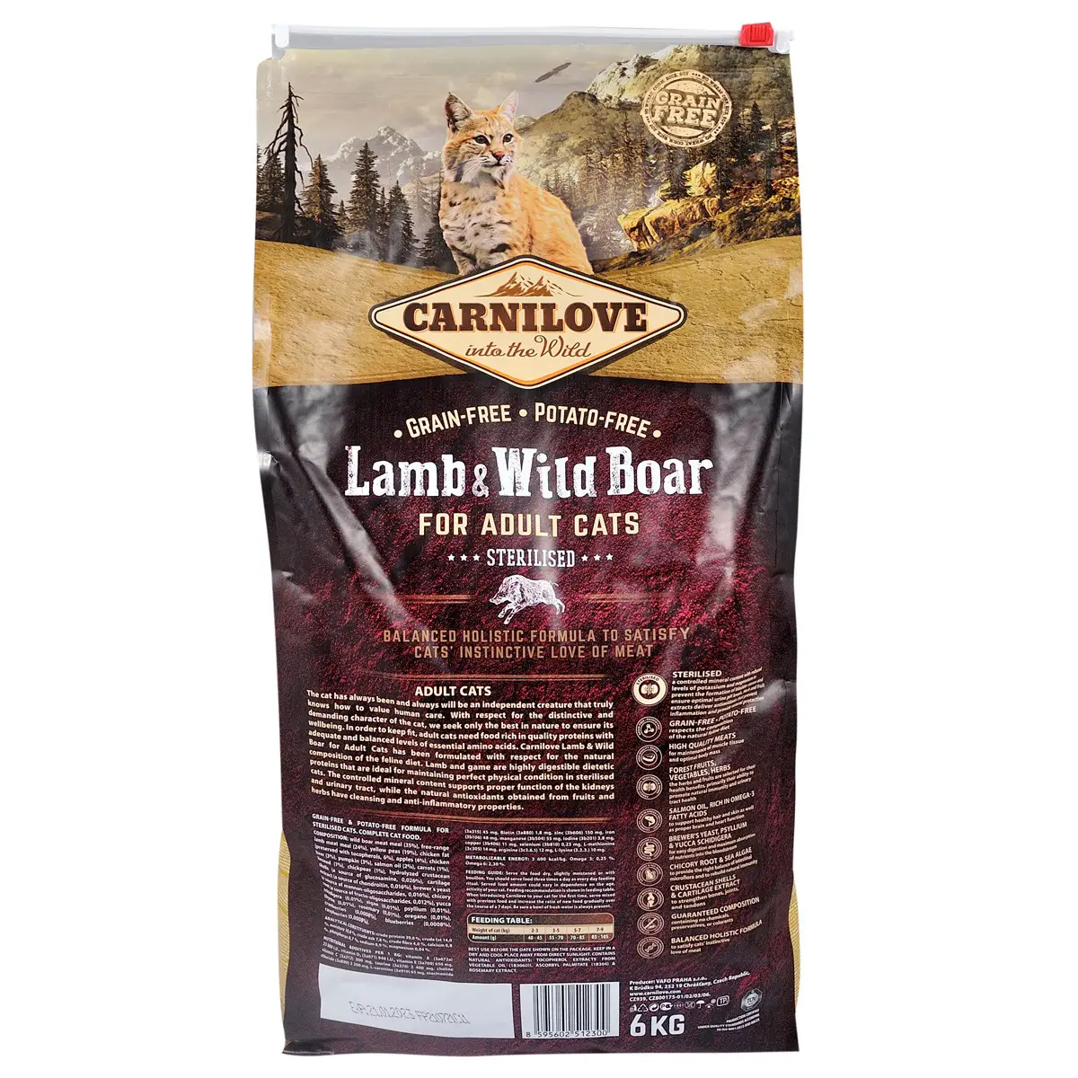 Carnilove Cat Lamb and Wild Boar 6кг - корм для стерилізованих кішок і кастрованих котів2