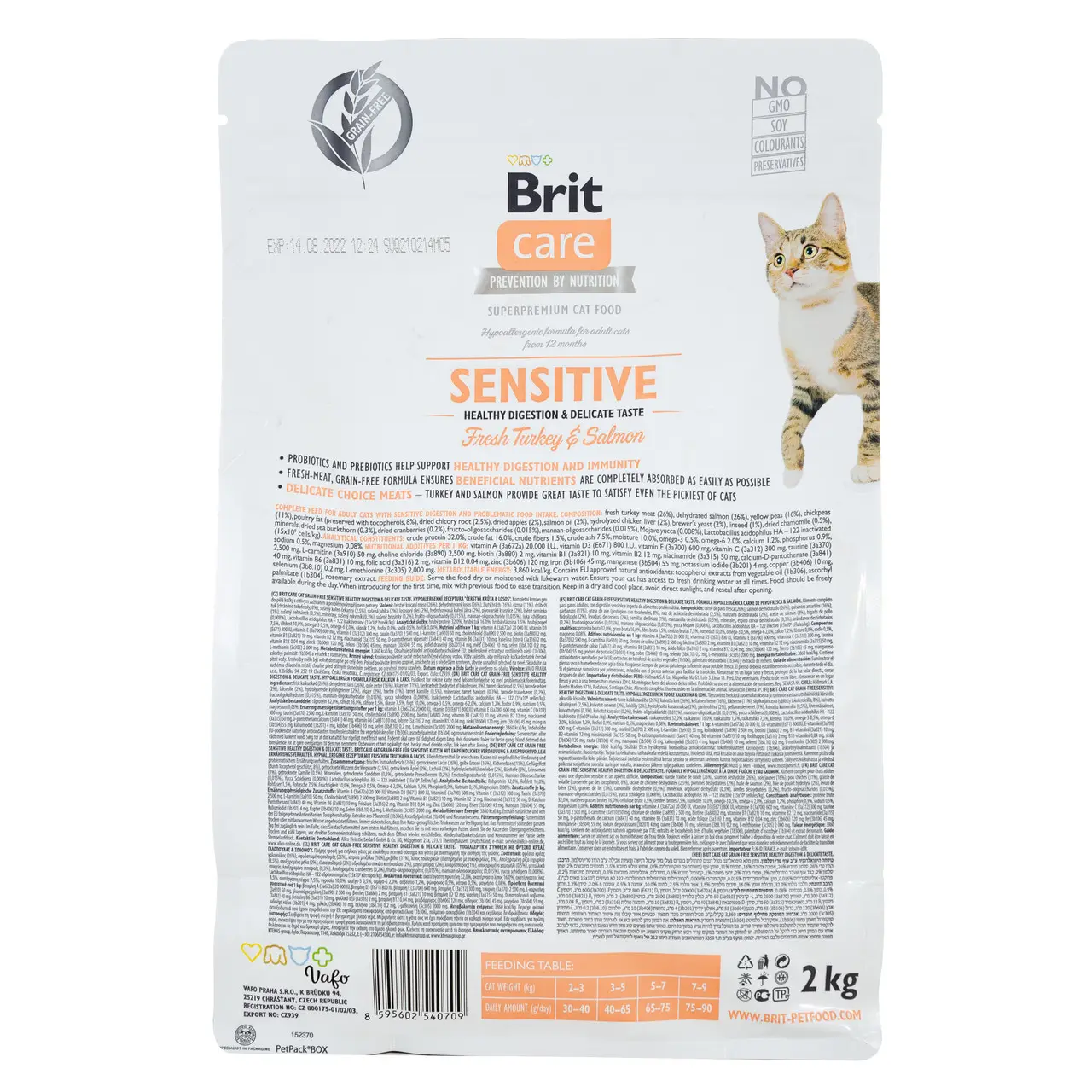 Brit Care Cat GF Sensitive HDigestion & Delicate Taste, 2кг (для вибагливих кішок)2