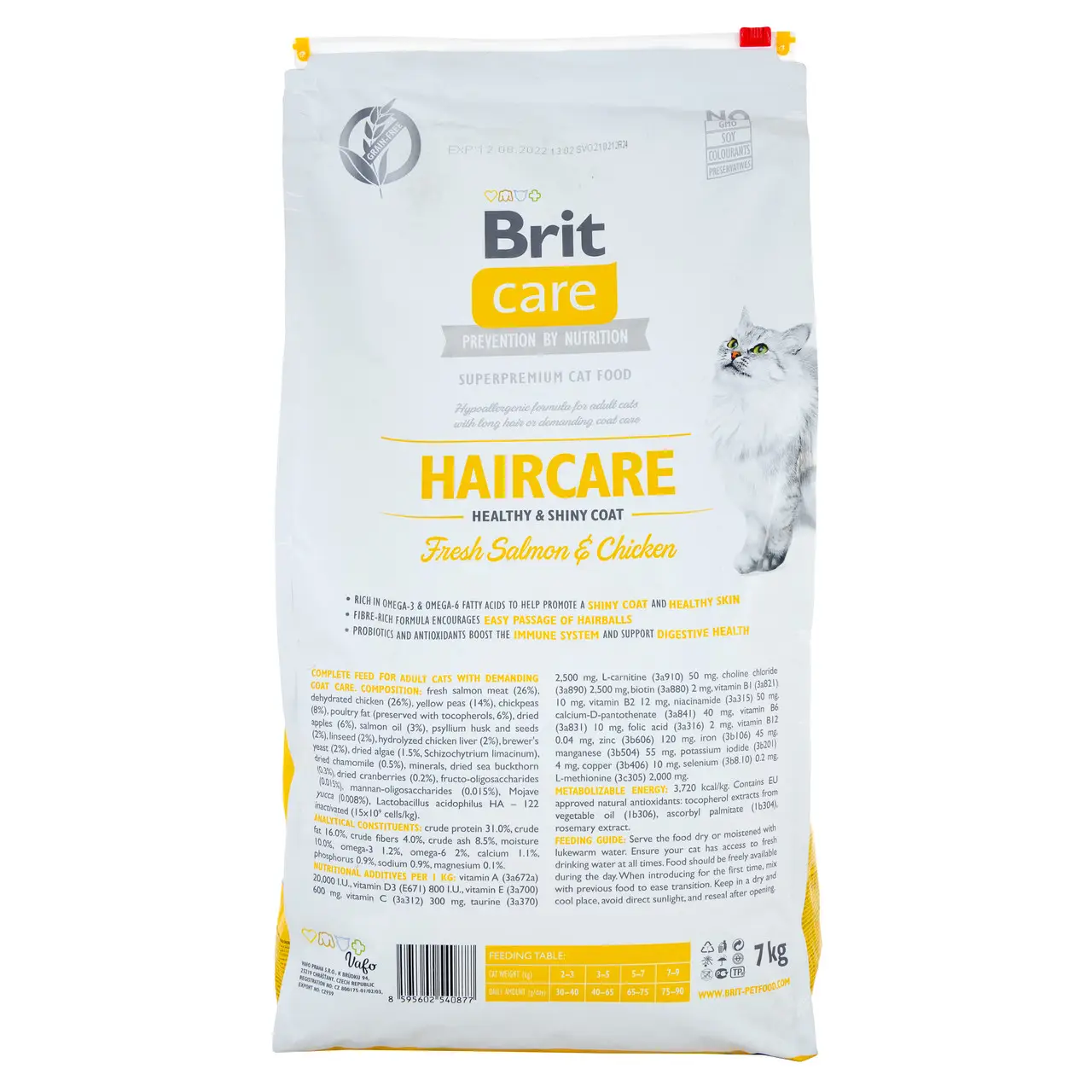 Brit Care Cat GF Haircare Healthy & Shiny Coat, 7кг (здоров'я шкіри і шерсті)3