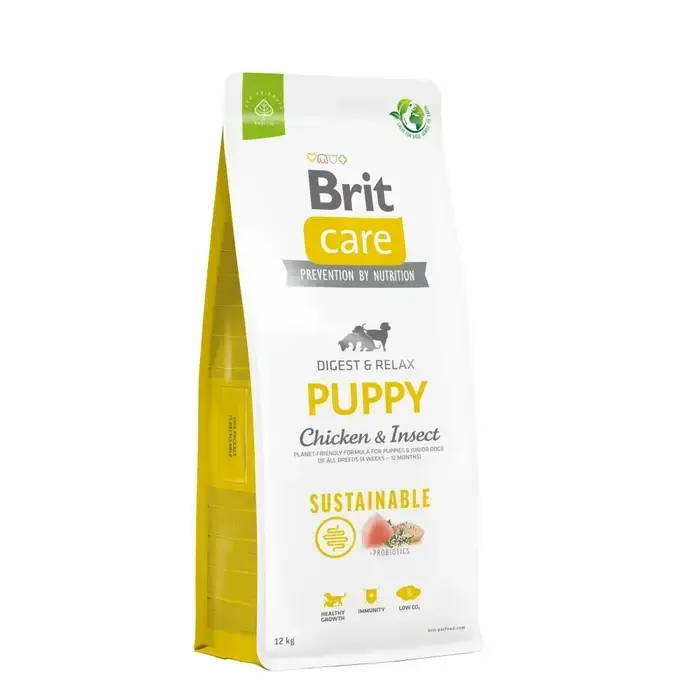Brit Care Dog Sustainable Puppy корм для цуценят 12 кг (курка та комахи)1