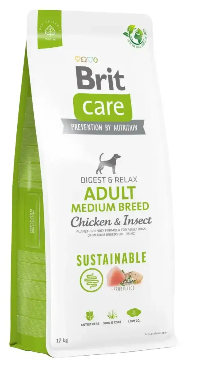 Brit Care Sustainable Adult Medium Bred12кг для середніх порід із куркою1