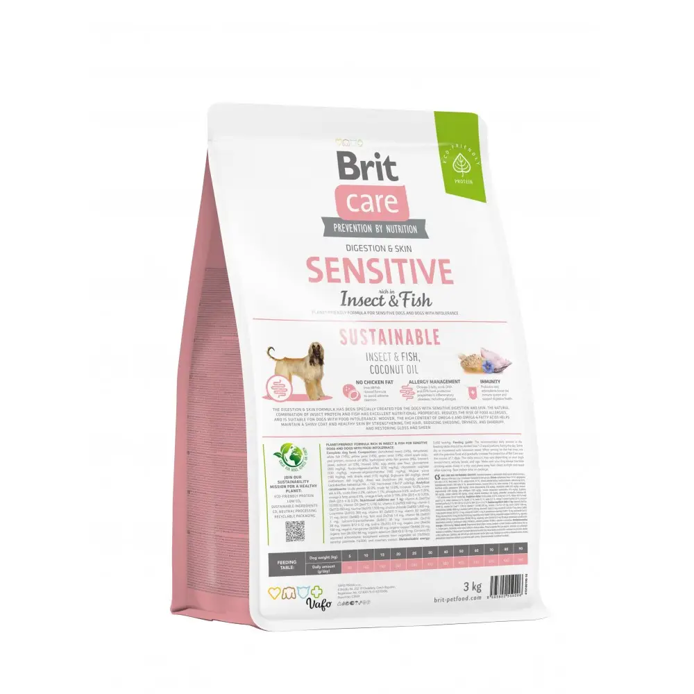 Brit Care Dog Sustainable Sensitive 3 кг для собак (риба та комахи)4