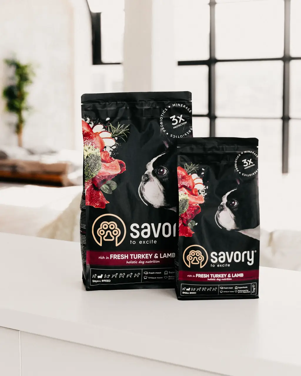Savory корм холистик для собак мелких пород 350г (на вес) (индейка и ягненок)3