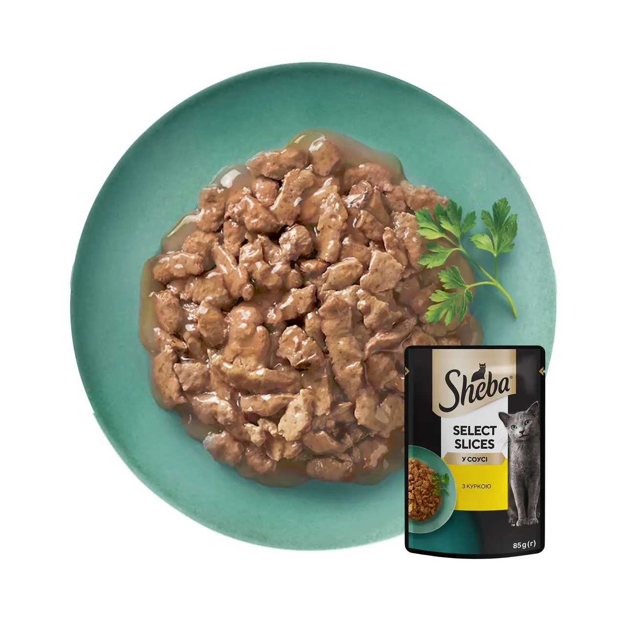 Sheba паучі для котів 85г*28шт (курка в соусі)6