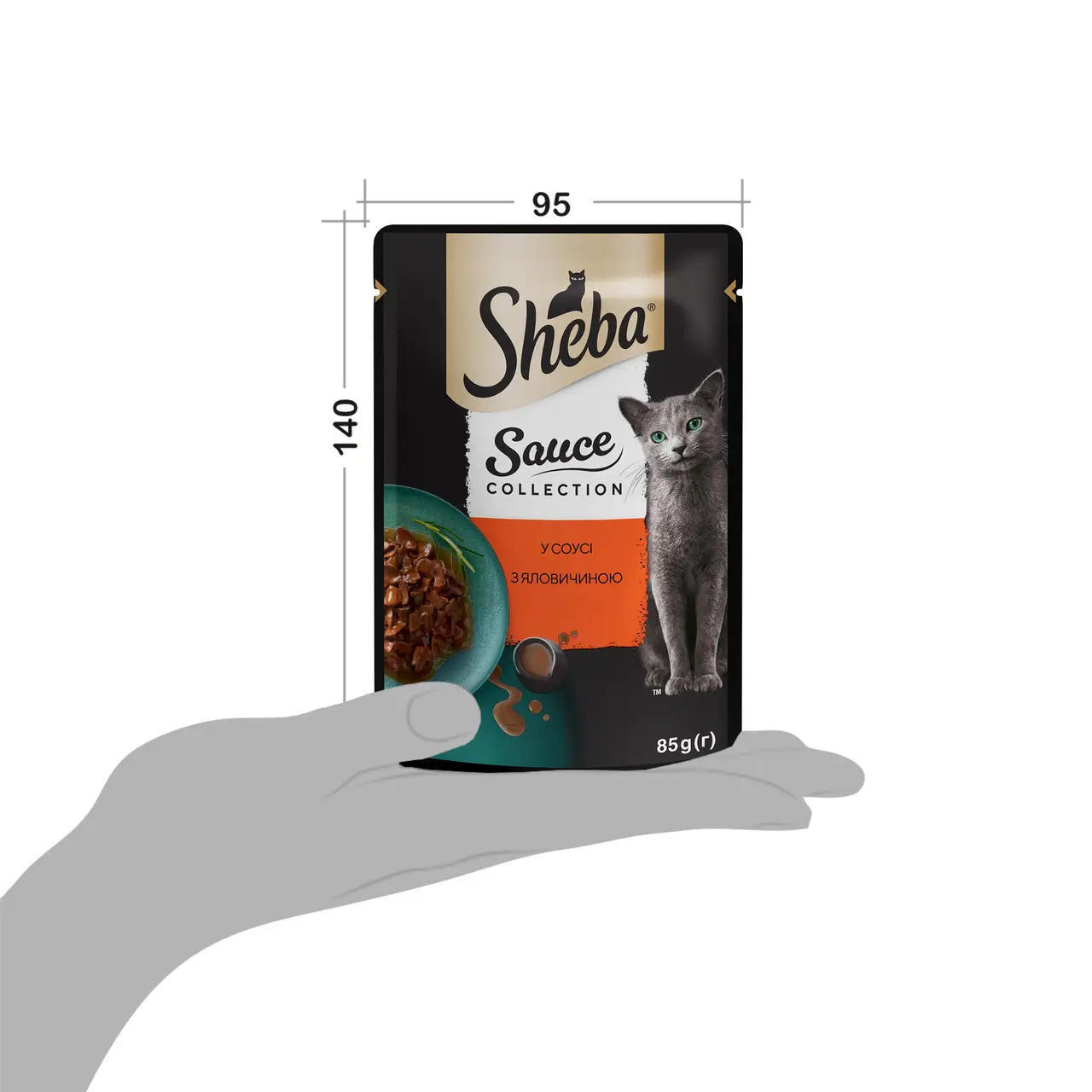 Sheba Delicatesse 85г*28шт паучі для кішок (яловичина в соусі)3
