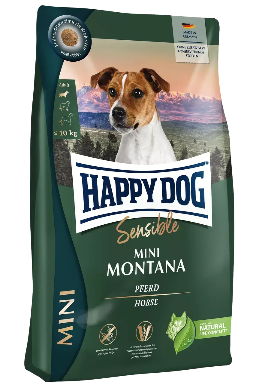 Happy Dog Mini Montana корм для дрібних порід з кониною 4 кг1