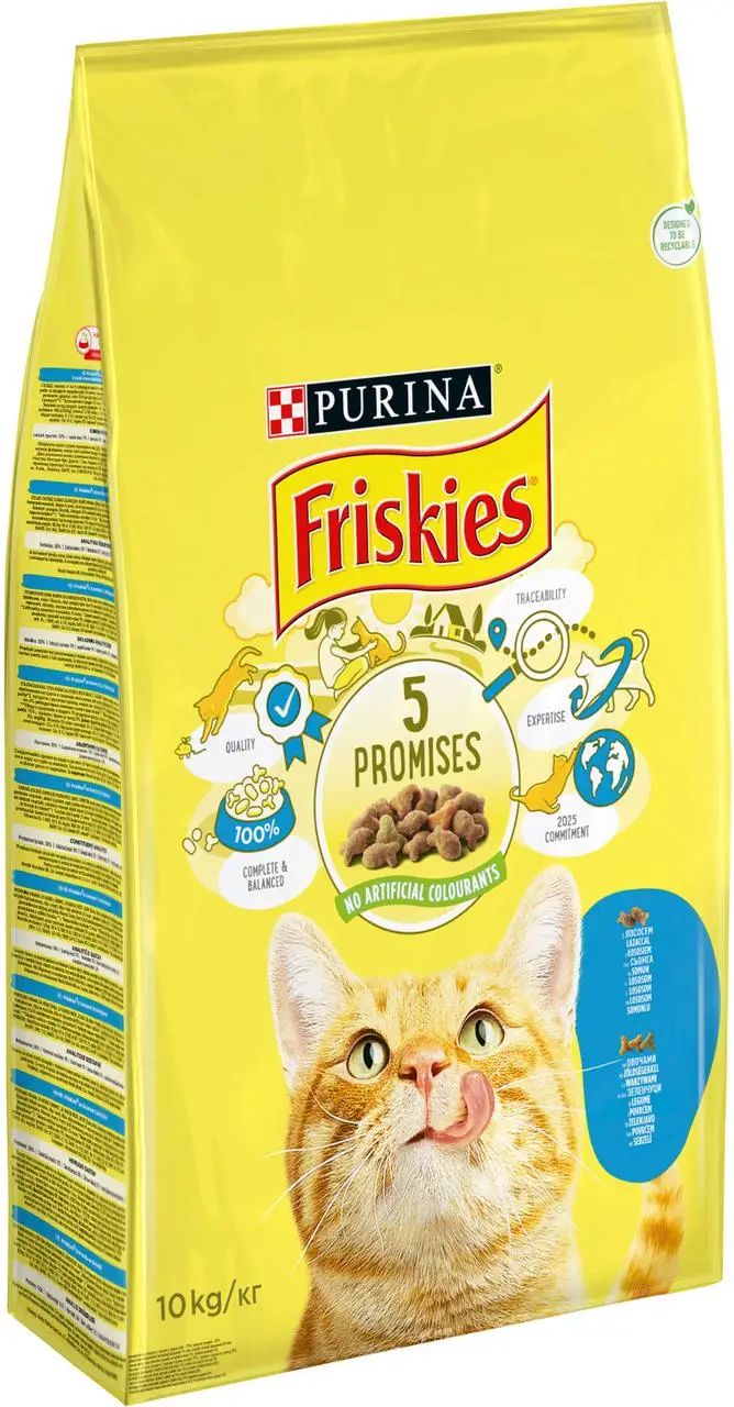 Friskies корм для котів з лососем та овочами 900г (на вагу)1