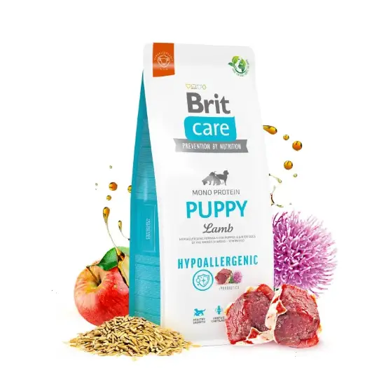 Brit Care Dog Hypoallergenic Puppy для щенков 500г (ягненок 46%)3