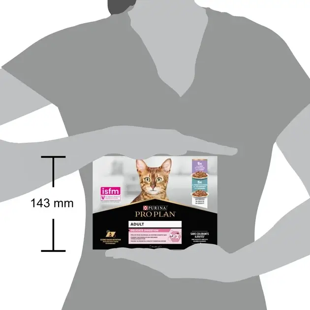 Purina Pro Plan Delicate Digestion набор паучей для кошек 85г*10шт (с индейкой и океанической рыбой)2