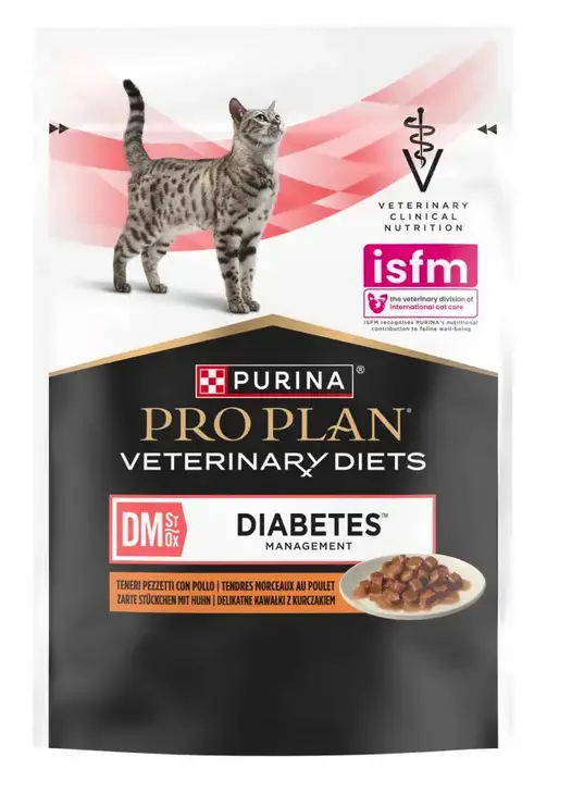 Pro Plan Veterinary Diets Diabetes паучі для регулювання надходження глюкози у котів 85г*10шт (курка)1