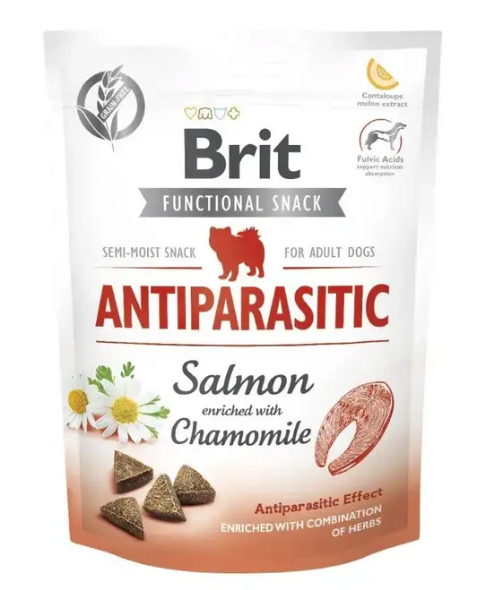 Brit Care Functional Antiparasitic ласощі для собак 150 г (лосось)1