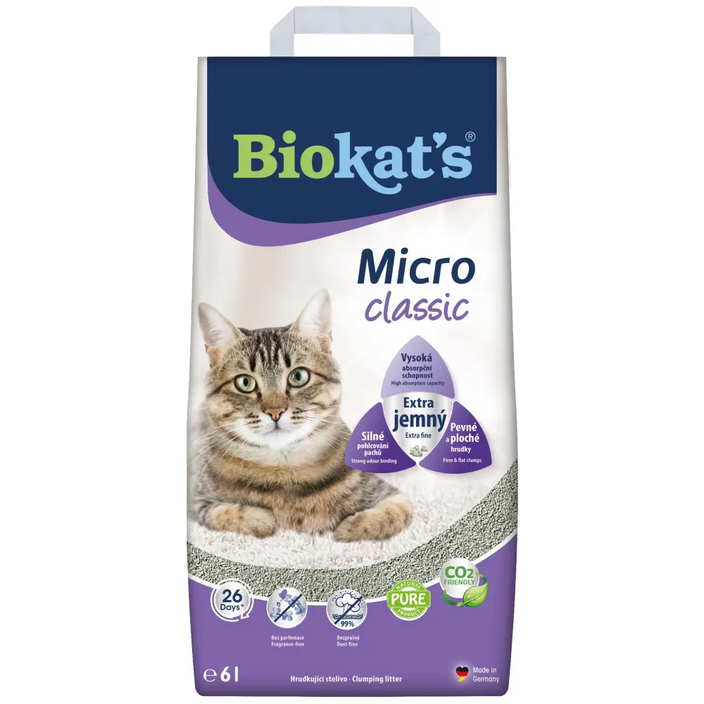 Biokat's Micro Classic 6л  - наповнювач з глини (без запаху)1