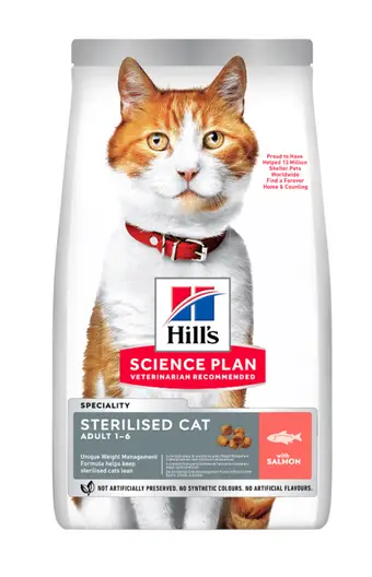 Hill's Science Plan Adult Sterilised Cat Salmon корм для стерилізованих котів з лососем 10 кг1