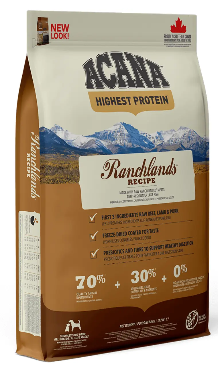 Acana Ranchlands Dog 11,4кг- беззерновий корм для собак (70% червоне м'ясо і риба)1
