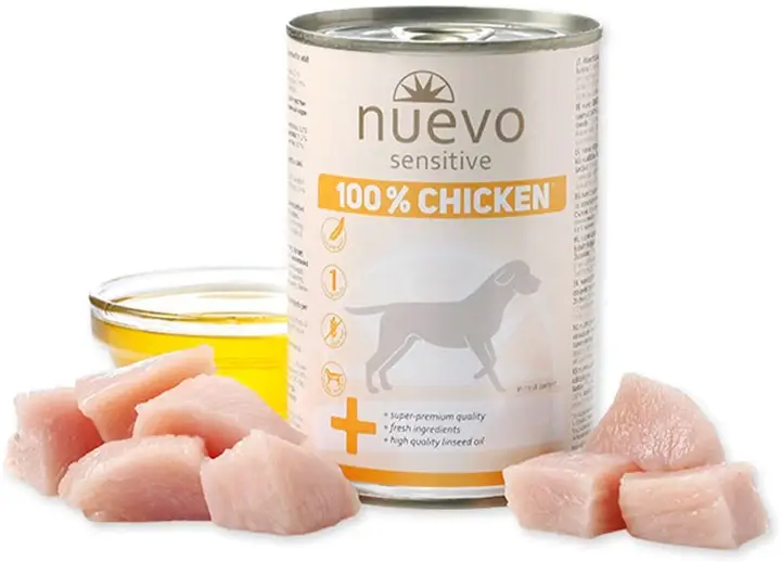 Nuevo Dog Sensitive Chicken 400г - консерва для собак з чутливим травленням1