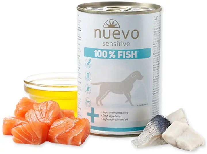 Nuevo Dog Sensitive Fish 375г - консерва для собак з чутливим травленням1