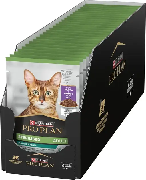 Purina Pro Plan Sterilised 85г*26шт паучі для стерилізованих котів з качкою1