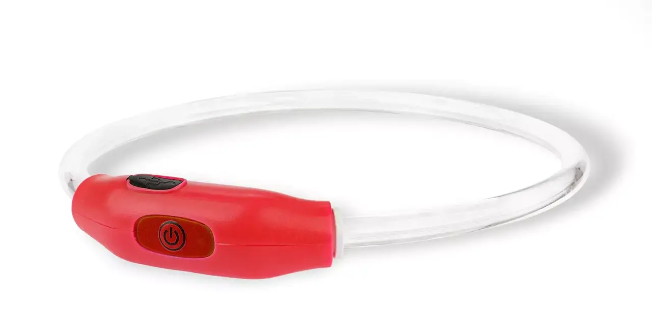 Happet нашийник (USB) світловий для собак 70 см (червоний)3