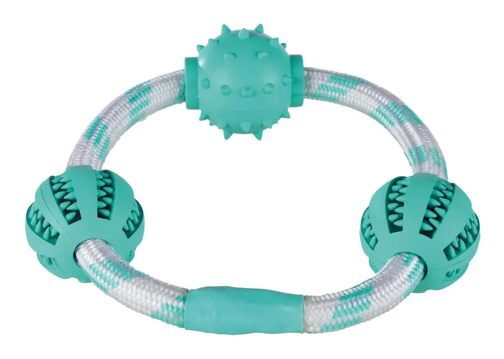 Trixie TX-33704 Denta Fun кільце-канат з м'ячами 20 см-іграшка для собак1